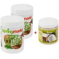 Pachet 2X Ulei de Cocos 1l + Ulei de Cocos 250ml GRATUIT