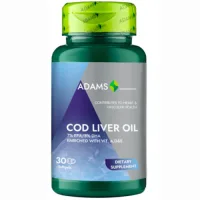 Cod Liver Oil 1000mg, 30cps, Adams Supplements