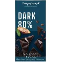 Ciocolata neagra cu 80% Cacao, Eco, 60g, Benjamissimo