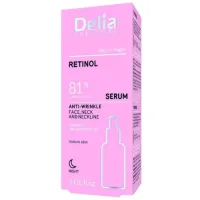 Ser retinol antirid, noapte, pentru fata si decolteu, 30ml, Delia Cosmetics