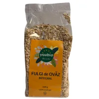 Fulgi de ovaz integral, organic 500gr, youbio