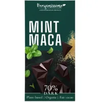 Ciocolata nagra 70% cu Menta si Maca, Eco, 60g, Benjamissimo