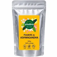 Ashwaghanda pulbere, organic, 100g, Youbio