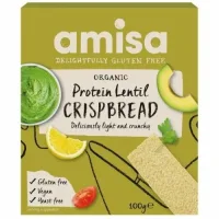 Crispbread proteic cu Linte, fara gluten, 100g, Amisa