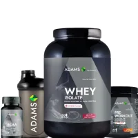Pachet Izolat zmeura + BCAA + PreWorkout + Shaker