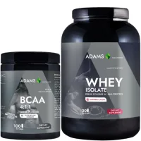 Pachet Whey Isolate Protein (zmeura) 908gr & BCAA 4:1:1 (fara aroma), 400g,