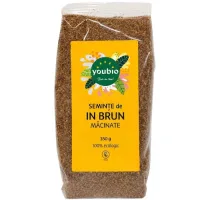 Seminte de in brun, organic, 500g, youbio