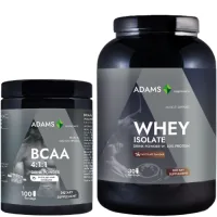 Pachet Izolat proteic din zer (ciocolata), 908g & BCAA 4:1:1 (fara aroma), 400g