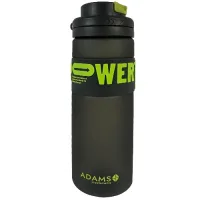 Sticla apa plastic cu pai, POWER, negru, 820ml, Adams Supplements