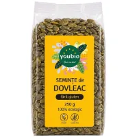 Seminte de dovleac, fara gluten, organic, 250g, Youbio