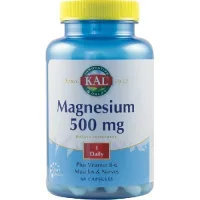 Magnesium 500mg, 60cps, KAL Vitamins