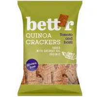 Crackers cu quinoa, rosii si busuioc, fara gluten, eco, 100g, Bettr