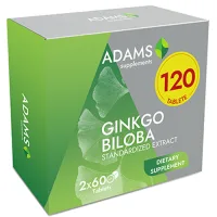 Pachet Ginkgo Biloba 60 tab, 1+1, Adams