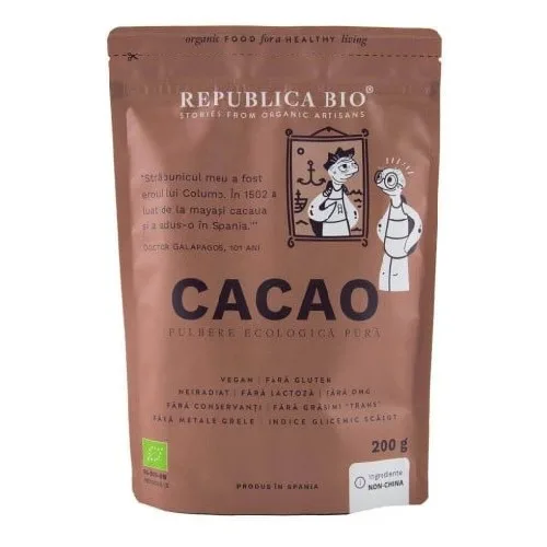 Cacao Pulbere Ecologica Pura 200g Republica Bio