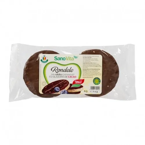 Rondele Glazurate Ciocolata 75gr Sano Vita 