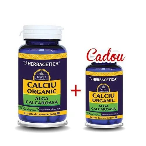 Calciu Organic 60+10 Capsule Herbagetica