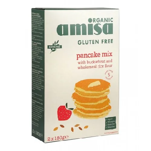 Mix pentru Clatite Fara Gluten Bio 2x180gr Amisa