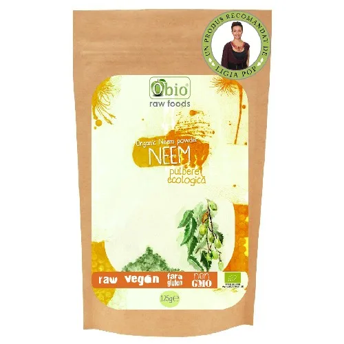 Neem Pulbere Raw Bio 125gr Obio