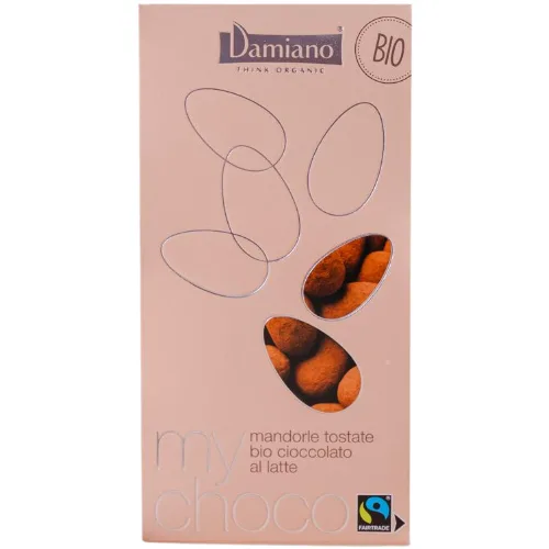 Praline de Migdale Invelite in Ciocolata cu Lapte Eco 100gr Damiano