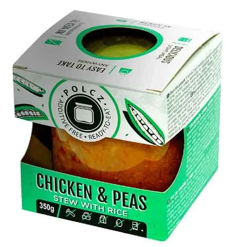 Pui cu Mazare si Orez 350gr Polcz