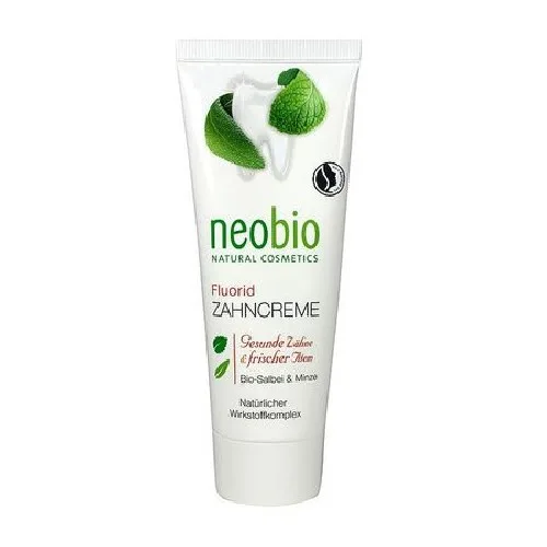 Pasta de Dinti cu Fluor Salvie si Menta, 75ml, Neobio