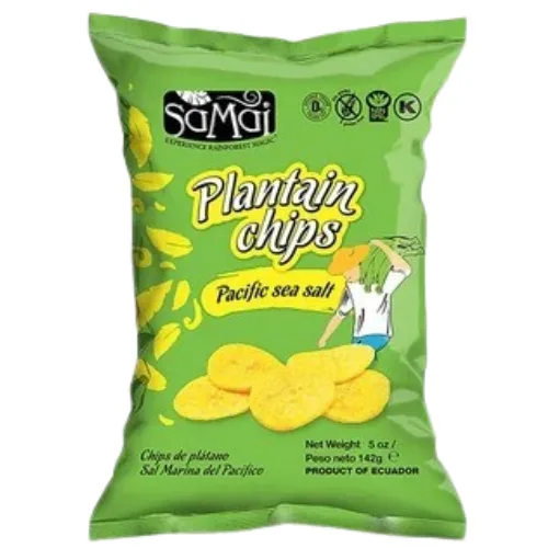 Chips de Banane de Gatit cu Sare de Mare Samai 70g Mpline
