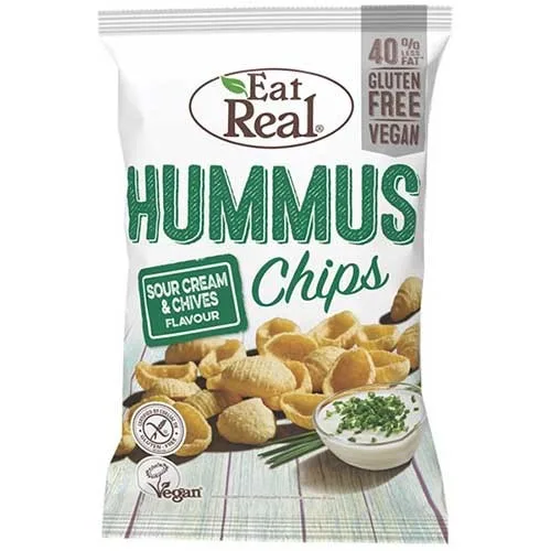 Chips Naut cu smantana si verdeata, 45gr, Real Eat, fara gluten