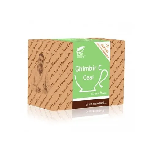 Ceai Ghimbir C 20plicuri + 5plicuri GRATIS Pro Natura