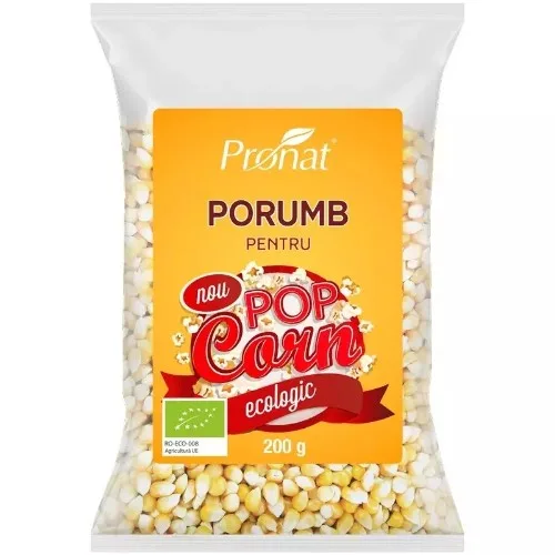 Porumb eco pentru popcorn, 200g, Pronat