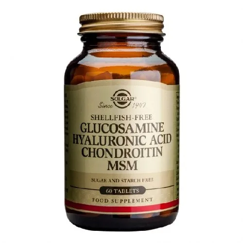 Glucozamina, Acid Hialuronic, MSM 60tablete Solgar