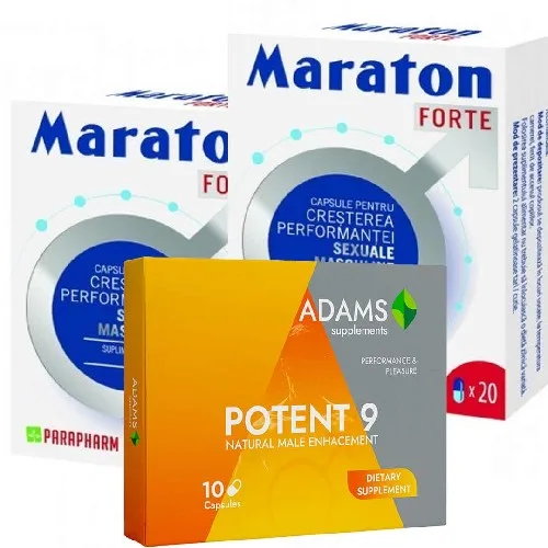 Pachet Maraton 20cps X 2 + Potent9 10cps, Adams