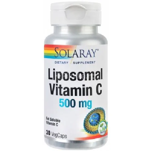 Vitamina C Liposomal, 500g, 30cps, Solaray
