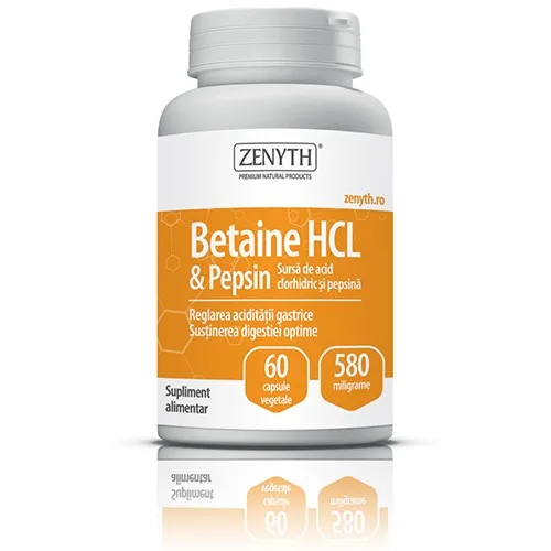 Betaina HCL&PEPSINE 580mg 60cps Zenyth