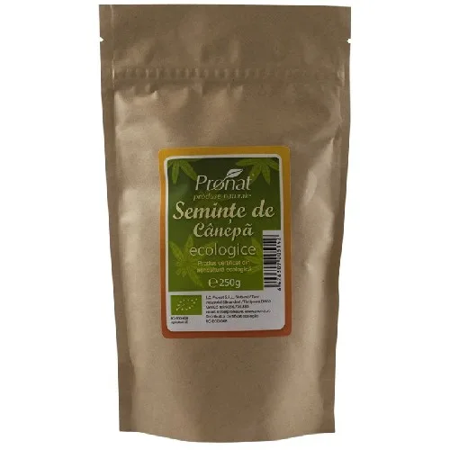 Seminte Canepa Decorticata Eco, 250g, Pronat