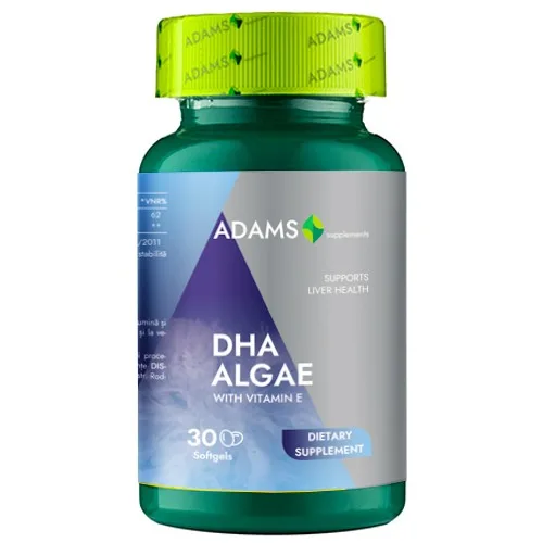 DHA Algae 200mg, 30cps, Adams Supplements