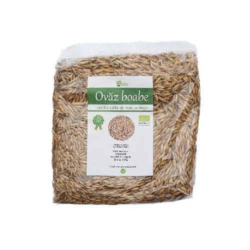 Ovaz Boabe pentru Iarba de Ovaz Bio 500gr Obio