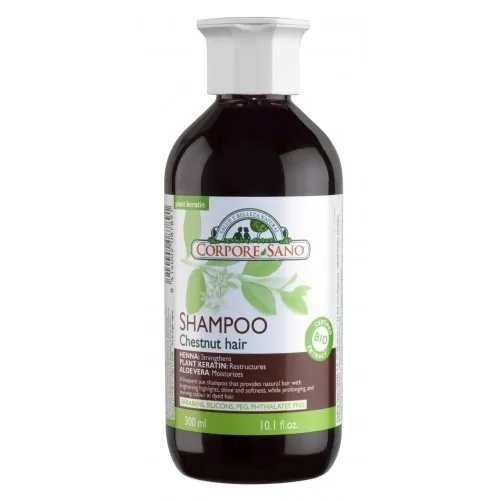 Sampon cu Henna pentru Par Castaniu 300ml Corpore Sano