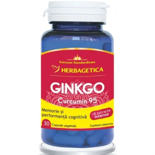 Ginkgo Curcumin 95 30cps, Herbagetica