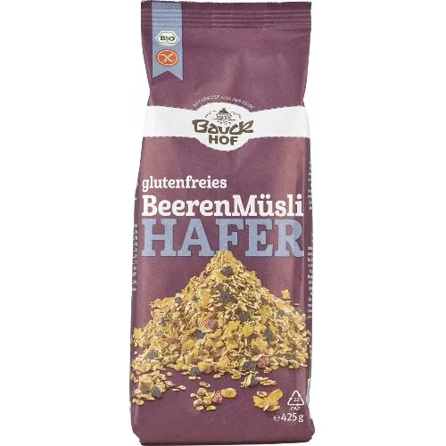 Musli de ovaz cu fructe de padure Fara Gluten, 425g, Bauck Hof