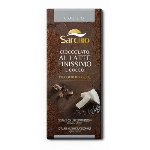 Ciocolata cu Lapte si Cocos Eco Fara Gluten, 80g, Sarchio