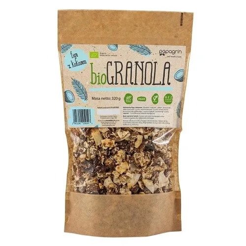 Granola cu Smochine si Nuca de Cocos, fara gluten, 60 g
