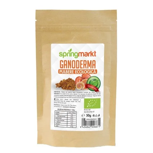 Pulbere de Ganoderma, ecologica, 50 g, Springmarkt