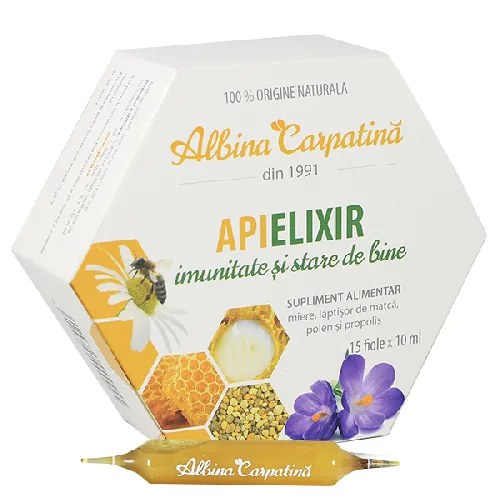 Apielixir - Imunitate si Stare de Bine 15fiole x 10ml 