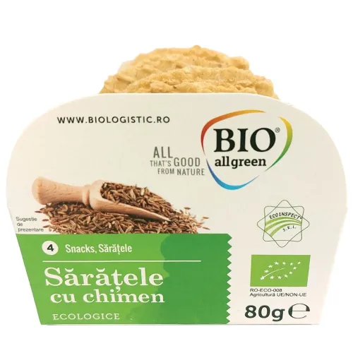 Saratele cu Chimen 80gr Bio Allgreen