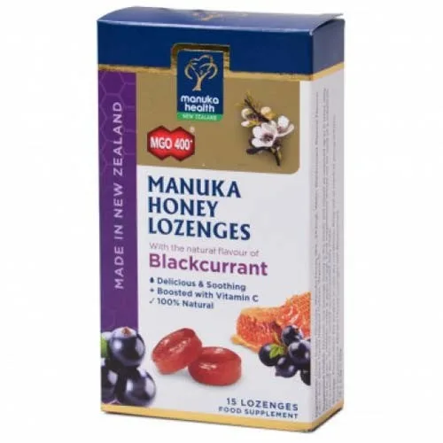 Bomboane Miere Manuka 400+, Coacaze Negre, Manuka Health