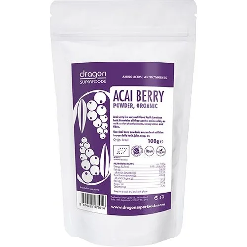 Acai Pulbere Raw Bio 100gr Dragon Superfoods