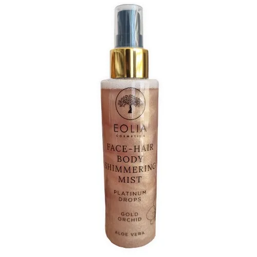 Spray pentru par, corp si fata cu Sclipici Auriu & Orhidee, Platinum 150ml Eolia