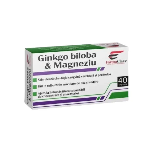 Ginkgo Biloba si Magneziu (Nou) 40cps Farma Class