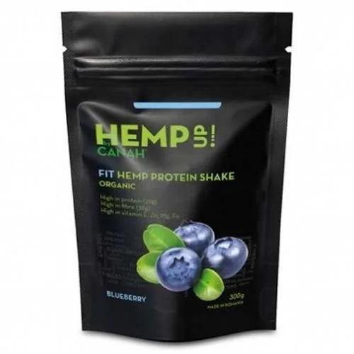 Fit Shake Proteic de Canepa si Afine, Eco, 300g, Canah