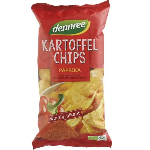 Cipsuri din Cartofi cu Ardei Eco FZO Dennree 125g